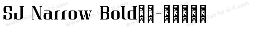 SJ Narrow Bold西方字体转换
